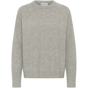 My Essential Wardrobe, Dames, Truien, Grijs, Maat: L Leer,