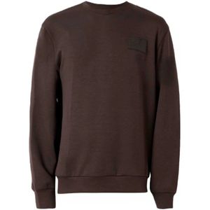 Emporio Armani Ea7, Heren, Sweatshirts & Hoodies, Bruin, Maat: M Viscose,