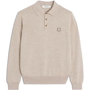 Maison Kitsuné, Heren, Tops, Beige, Maat: M Wol,