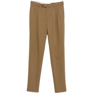 Incotex, Heren, Broeken, Bruin, Maat: M Wol,