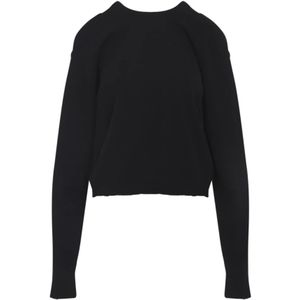Maison Margiela, Dames, Truien, Zwart, Maat: M Wol,