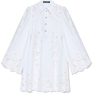 Dolce & Gabbana, Dames, Jurken, Wit, Maat: XS Katoen,