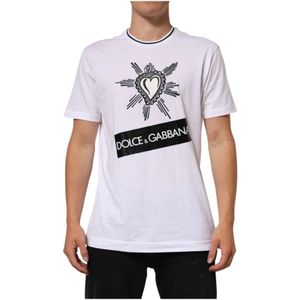 Dolce & Gabbana, Heren, Tops, Wit, Maat: XL Katoen,