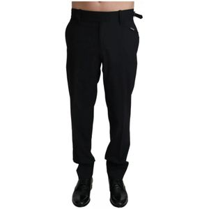 Dolce & Gabbana, Heren, Broeken, Zwart, Maat: M Wol,