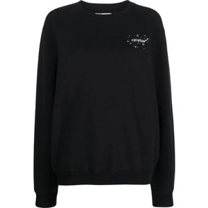 Off White, Dames, Sweatshirts & Hoodies, Zwart, Maat: M Katoen,