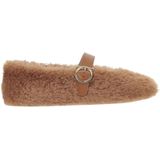 - Rounded Toe Flat Shoes With Low-Profile Sole in bruin