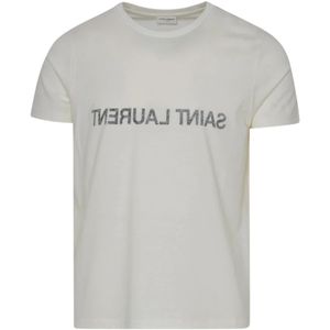 Saint Laurent, Heren, Tops, Beige, Maat: XL Katoen,