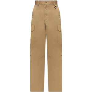Moncler, Heren, Broeken, Beige, Maat: S Katoen,