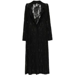 Norma Kamali, Dames, Mantels, Zwart, Maat: S Zijde,