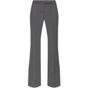 Alexander McQueen, Dames, Broeken, Grijs, Maat: XS Wol,