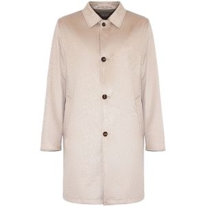 Kired, Heren, Mantels, Beige, Maat: L Kasjmier,