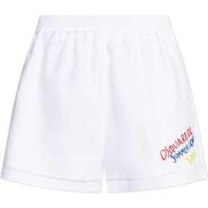 Dsquared2 - Korte Broeken - Dames - Wit - Linnen
