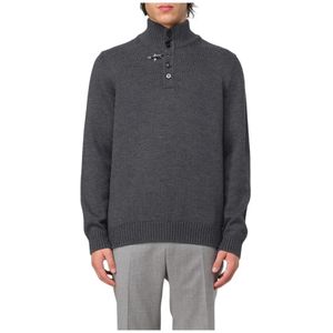 Fay, Heren, Truien, Grijs, Maat: 3XL Wol,