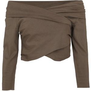 Cortana, Dames, Tops, Bruin, Maat: 2XS Viscose,