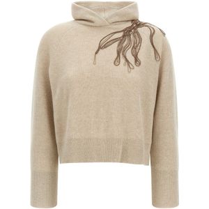 Brunello Cucinelli, Dames, Truien, Beige, Maat: XS Kasjmier,