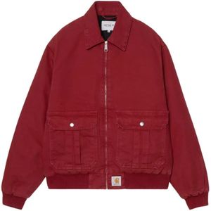 Carhartt Wip, Heren, Jassen, Rood, Maat: XS Katoen,