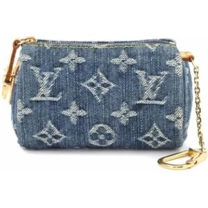 Louis Vuitton Vintage, Dames, Pre-owned, Blauw, Maat: ONE Size Denim,