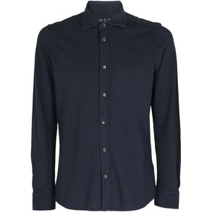 Circolo 1901, Heren, Overhemden, Blauw, Maat: S Katoen,