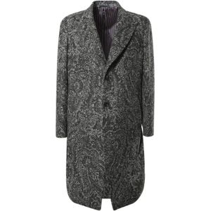 Etro, Heren, Mantels, Grijs, Maat: M Wol,