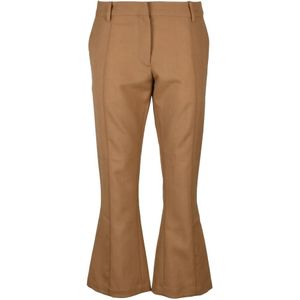 Marni, Dames, Broeken, Bruin, Maat: 2XS Wol,