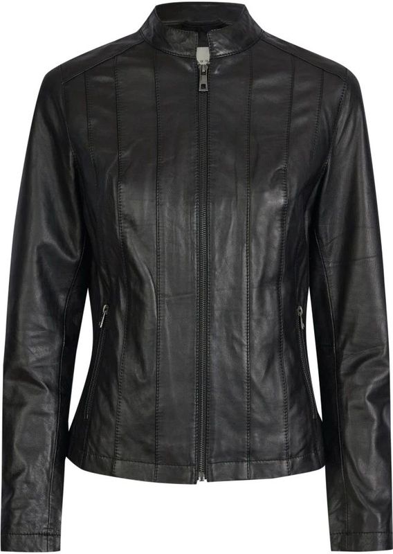 Bugatti - Klassieke Leren Jas - Zwart - Dames