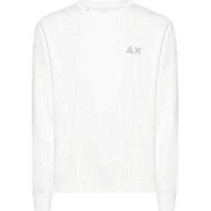 Sun68, Heren, Sweatshirts & Hoodies, Wit, Maat: XL Katoen,