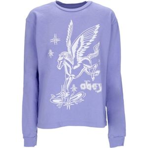 Obey, Dames, Sweatshirts & Hoodies, Paars, Maat: XS Katoen,