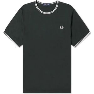 Fred Perry, Heren, Tops, Groen, Maat: XL Katoen,