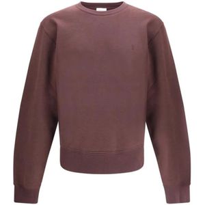 Saint Laurent - Cassandre - Sweatshirt - Bordeaux - Crew Neck