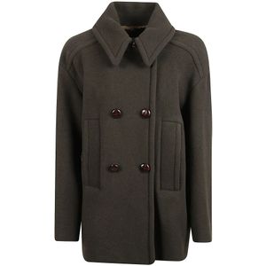 Isabel Marant, Dames, Mantels, Groen, Maat: XS Wol,