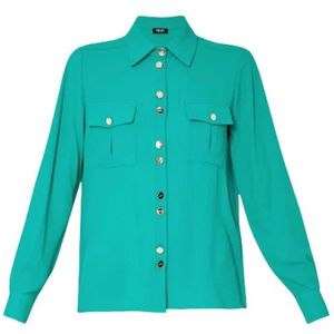 Liu Jo, Dames, Blouses & Shirts, Groen, Maat: L
