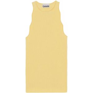 Ganni, Dames, Tops, Geel, Maat: XS Polyamide,