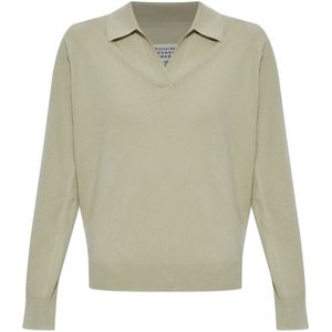 Maison Margiela, Dames, Truien, Groen, Maat: S Wol,