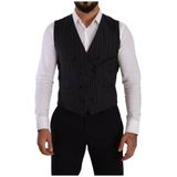 Dolce & Gabbana, Heren, Pakken, Grijs, Maat: M Zijde,