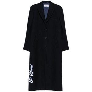 Off White, Dames, Mantels, Blauw, Maat: S
