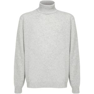 Dell'oglio, Heren, Truien, Grijs, Maat: 2XL Kasjmier,