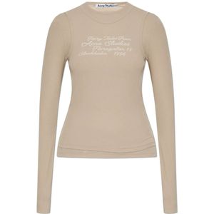 Acne Studios, Dames, Tops, Beige, Maat: M Katoen,