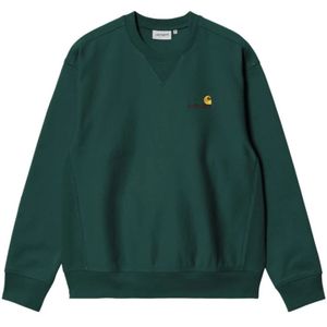 Carhartt Wip - American Script Sweat - Groen - Katoen-polyester mix