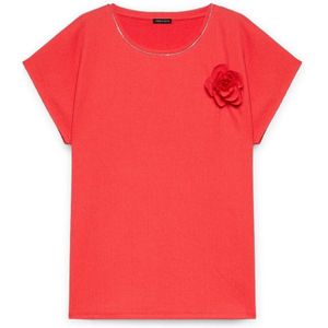 Fiorella Rubino, Dames, Tops, Oranje, Maat: XS Zijde,