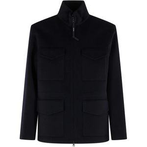 Aspesi, Heren, Jassen, Blauw, Maat: M Wol,