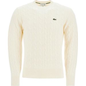 Lacoste, Heren, Truien, Wit, Maat: XL Wol,