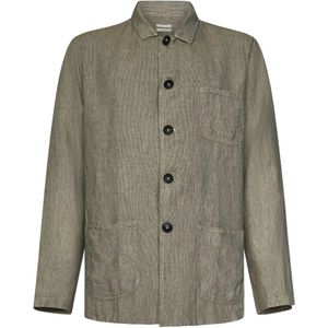 Massimo Alba, Heren, Jassen, Bruin, Maat: XL Linnen,