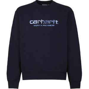 Carhartt Wip, Heren, Sweatshirts & Hoodies, Blauw, Maat: M