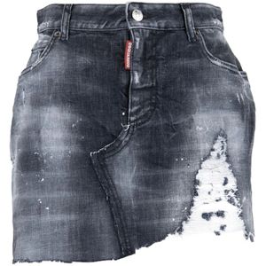 Dsquared2, Dames, Rokken, Grijs, Maat: XS Katoen,