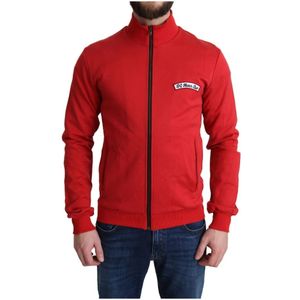 Dolce & Gabbana, Heren, Sweatshirts & Hoodies, Rood, Maat: XS Katoen,