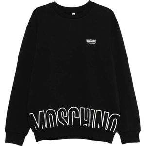 Moschino, Heren, Sweatshirts & Hoodies, Zwart, Maat: S Katoen,