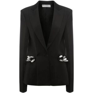 JW Anderson, Dames, Jassen, Zwart, Maat: 2XS Viscose,