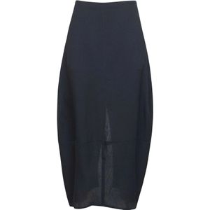 Studio Nicholson, Dames, Rokken, Blauw, Maat: S Linnen,