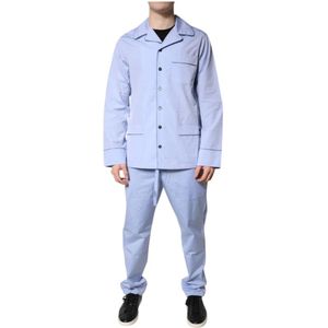 Dolce & Gabbana, Heren, Nachtkleding & Lounge, Blauw, Maat: S Katoen,