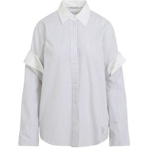 Acne Studios, Dames, Blouses & Shirts, Wit, Maat: S Katoen,